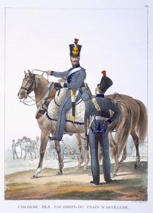 A tüzérszázad egyenruhája, 1823